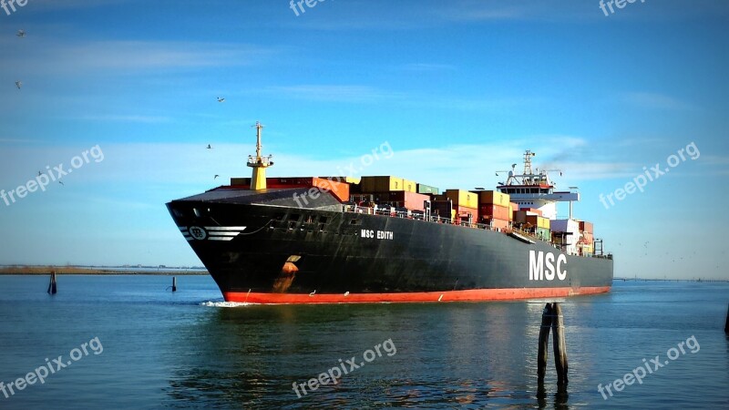 Ship Merchant Port Freighter Cargo Ship