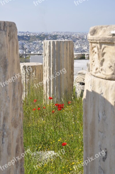 Athens Poppy Columns Antique Vacations