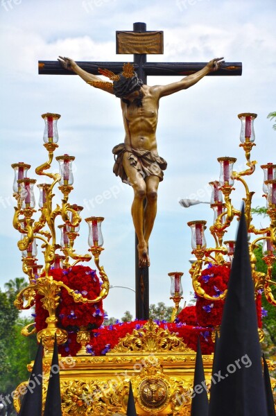 Easter Seville Andalusia Spain Procession