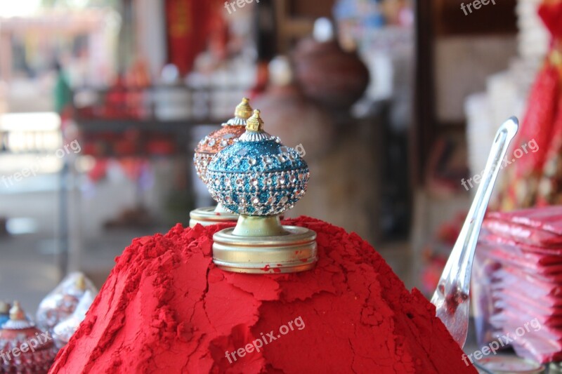 Red Color Colorful Fashion Rajasthan