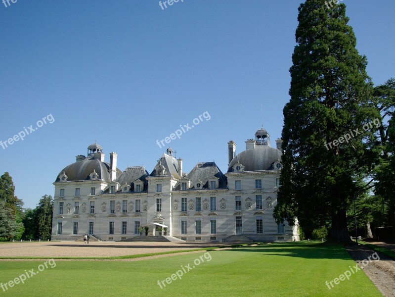 France Castle Of The Loir Cheverny Architecture Free Photos