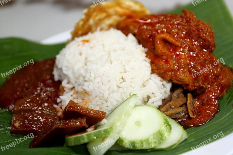 Food Nasi Lemak Asia Malaysia Malay