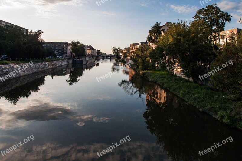 Opole Silesia Evening Sun Millrace Free Photos