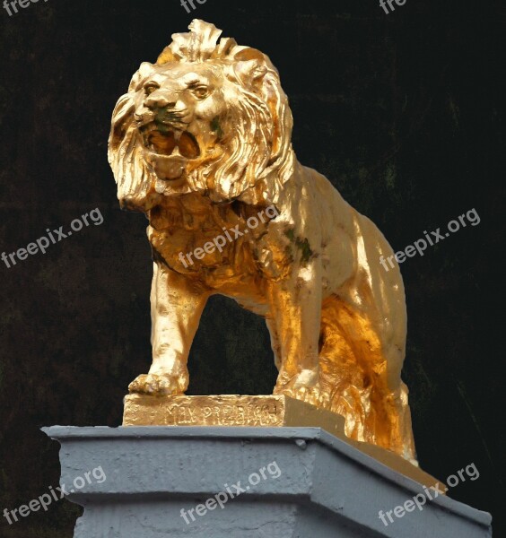 Lion Symbol Golden Lion Statue Decoration