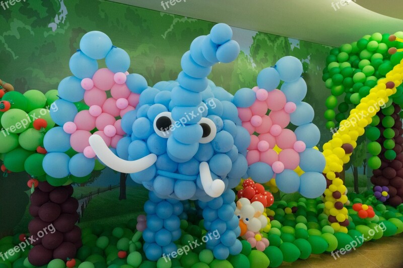 Elephants Balloon Decoration Free Photos