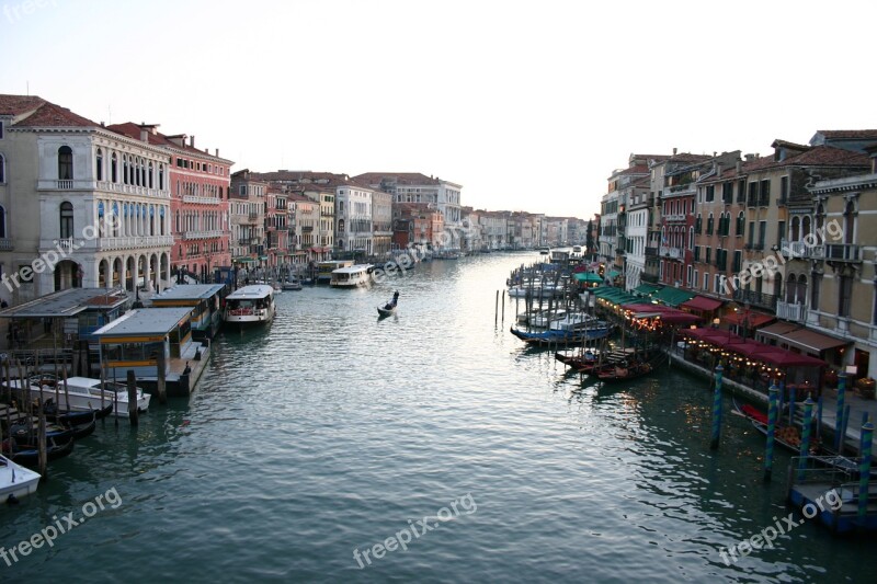 Channel Venice Great Channel Gondolas Italy