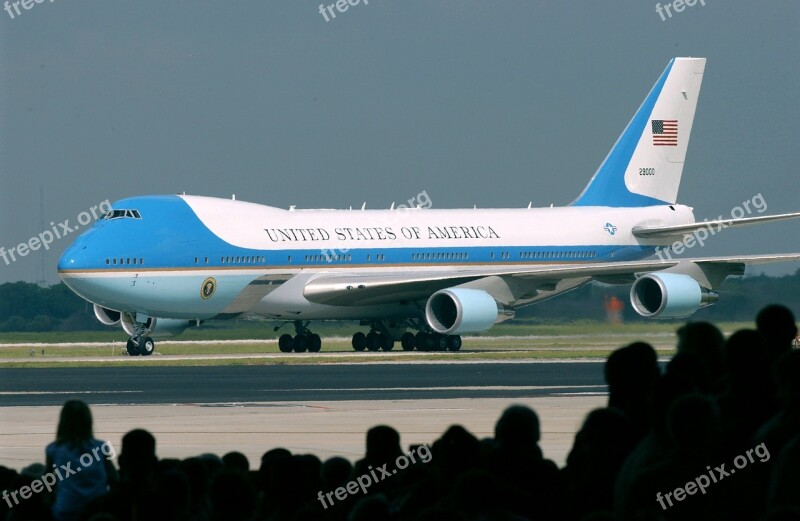 Air Force One Airplane Ground Usa President