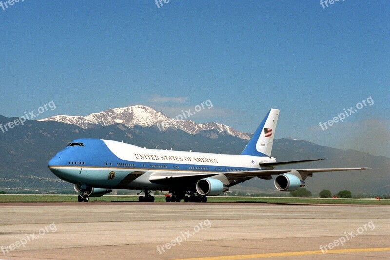 Air Force One Airplane Ground Usa President