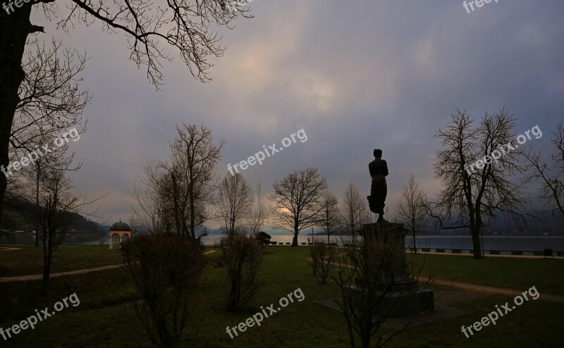 Sunrise Landscape Park Trees Morgenstimmung