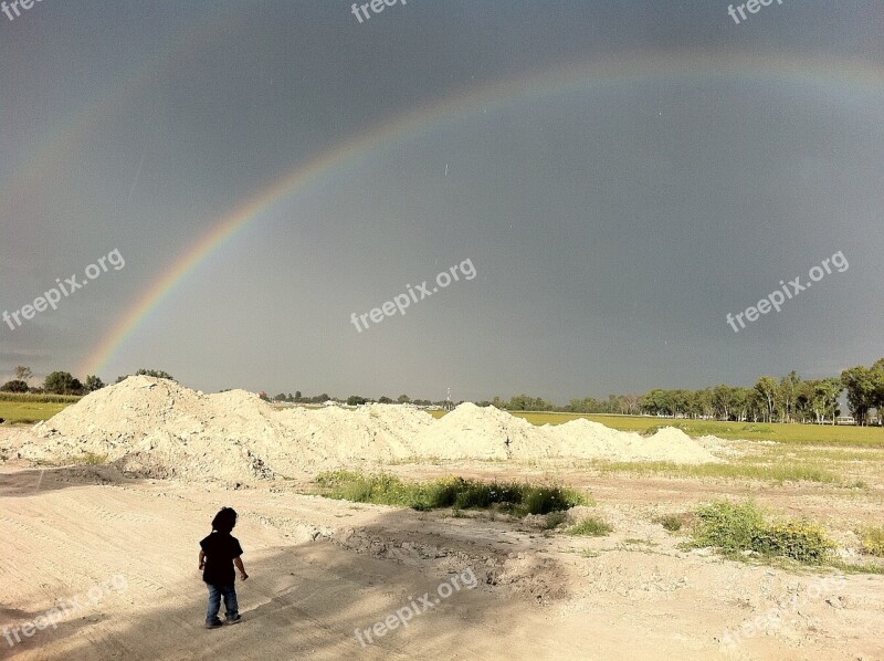 Sky Immensity Rainbow Rain Free Photos