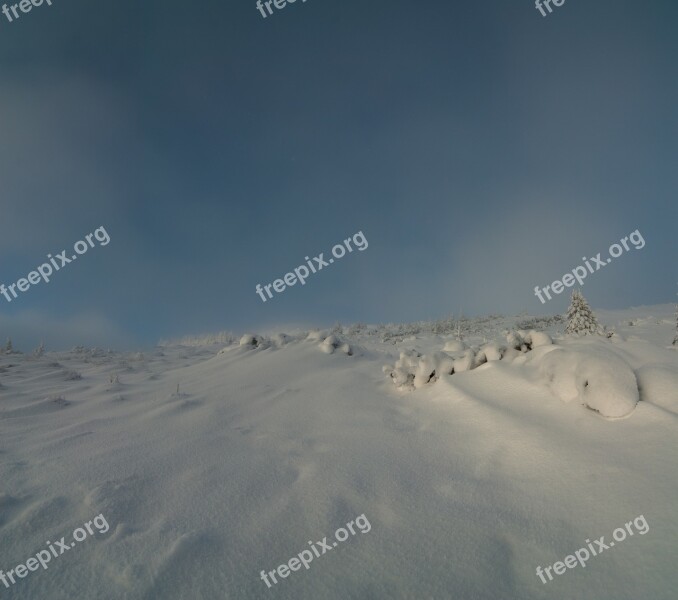 Winter Mountain Snow Cold White