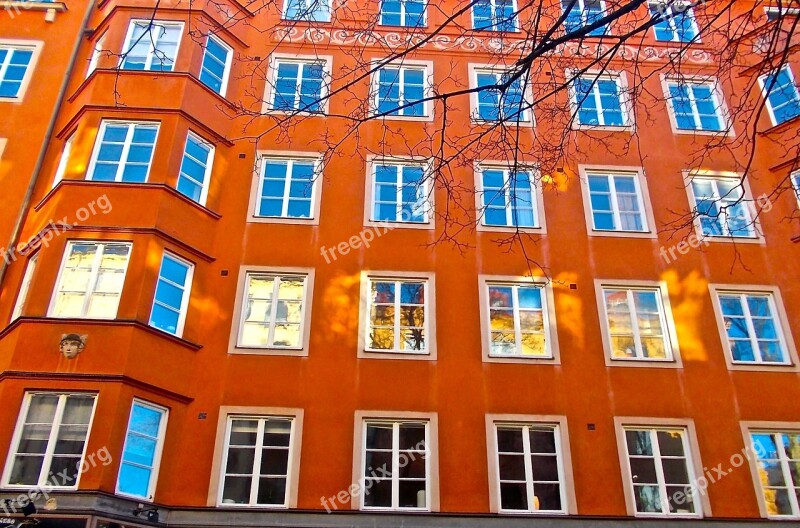 Facade Window Structure Södermalm Stockholm