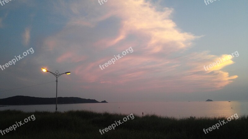 Sky Sunset Glow Cloud Evening Glow