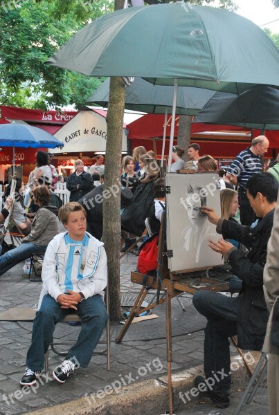 Paris Artist Montmartre French Tourism