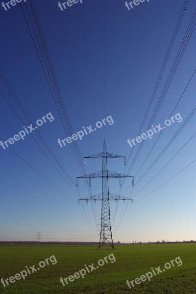 Strommast Power Lines Electricity Free Photos