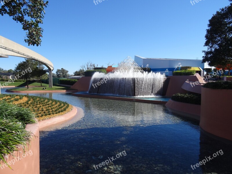 Disney Fountain Epcot Water Free Photos