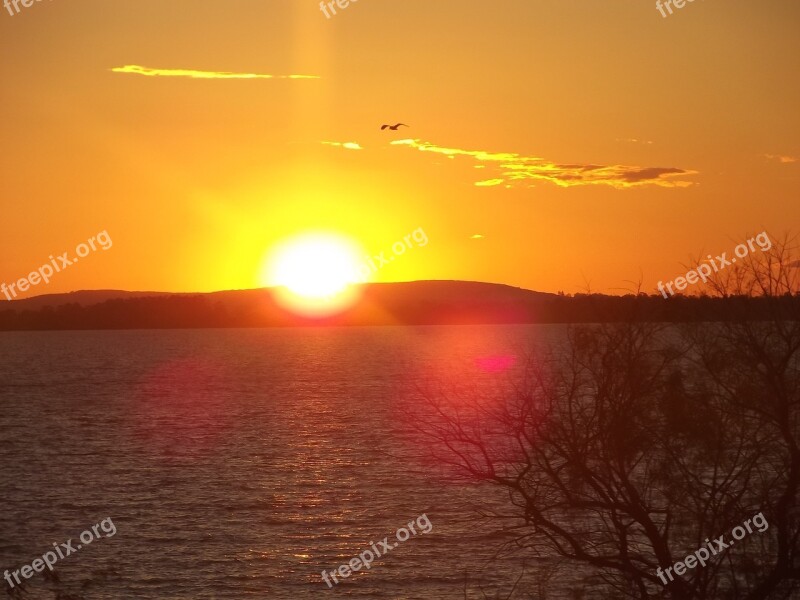 Sunset Porto Alegre Guaíba Landscape Panorama Brazil