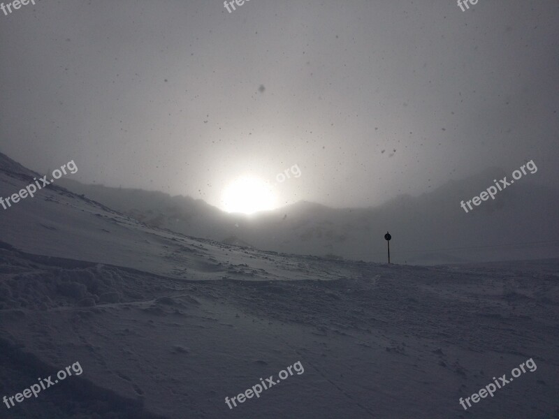 Snowflakes Fog Sun Winter Mood