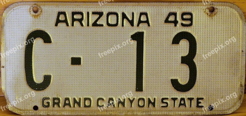 License Plate Arizona Plate Driver Sign