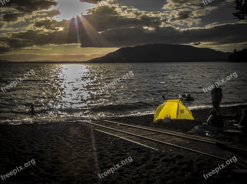 Lake Sunset Nature Camping South