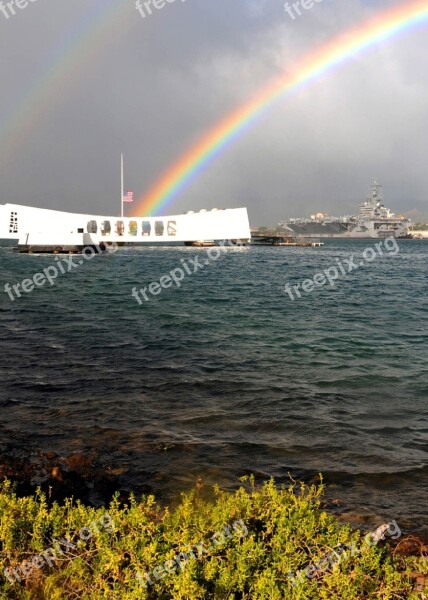 Rainbow Honolulu Memorial Uss Arizona Oahu