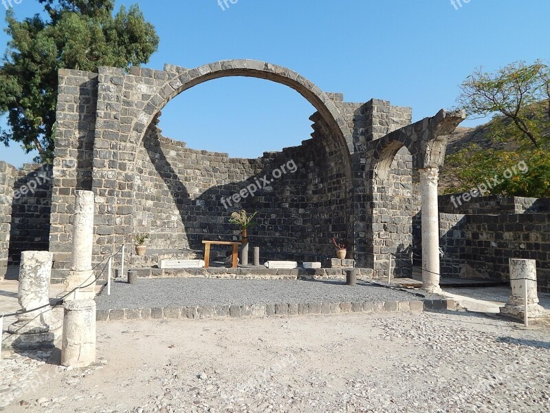 Ruins Galilee Church Arch Architecture