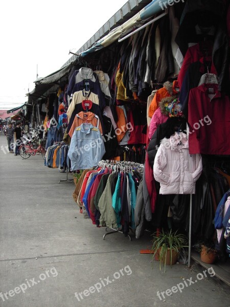 Market Thailand Street Scene Arm Sell