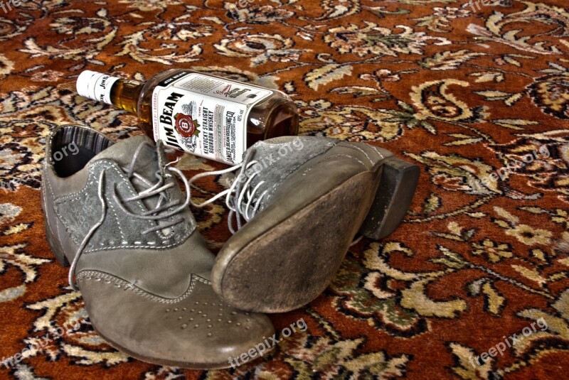 Whisky Shoes Carpet Jim Beam Free Photos