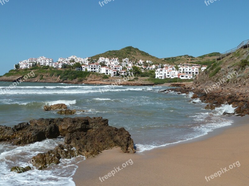 Beach Menorca Spain Sea Summer