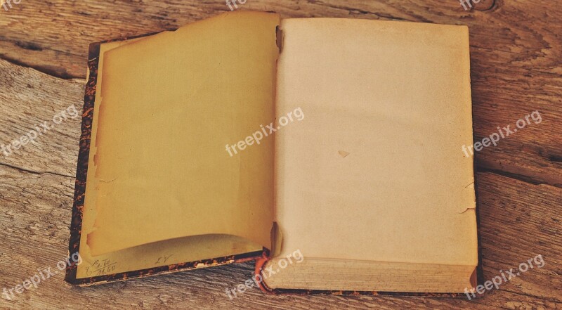 Book Old Antique Pages Empty Pages