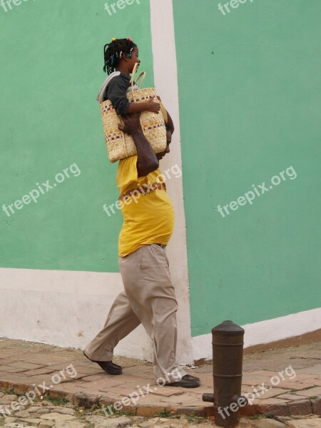 Cuba Trinidad People Child Basket