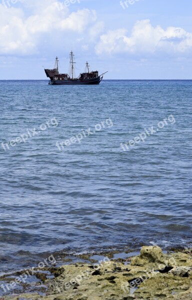 Cozumel Mexico Ocean Pirate Ship