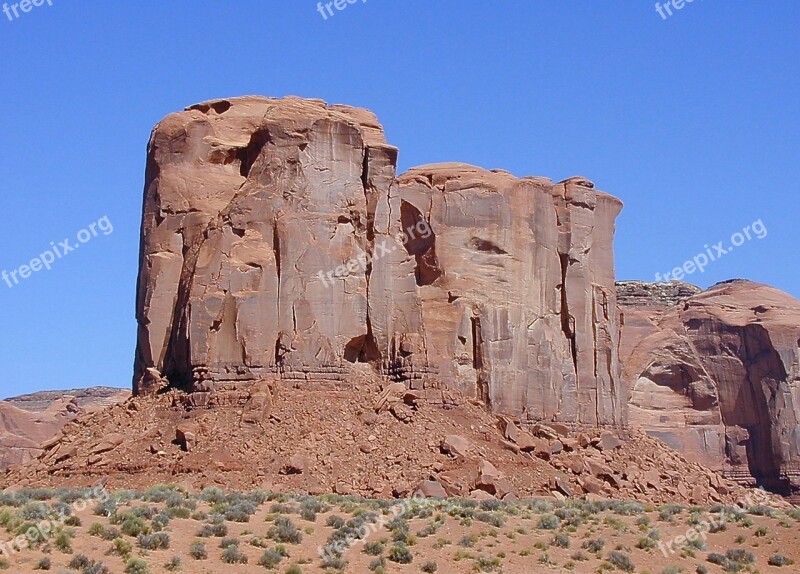 Monument Valley Merrick Butte Mountain Rock Cliff