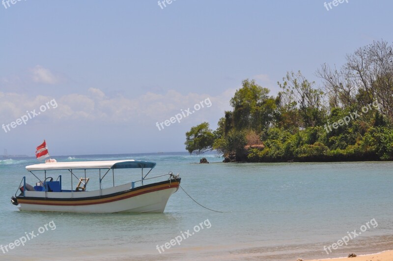 Boat Sea Beach Tropical Vacation