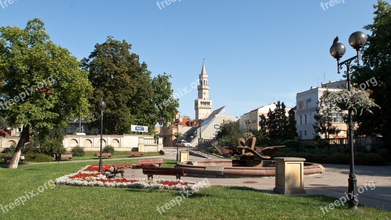 Opole Town Hall Panorama Silesia Historic Town Hall