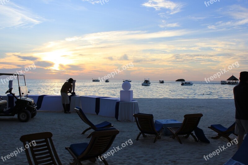 Party Sunset Maldives Free Photos