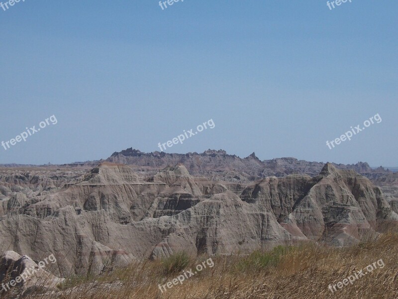 Badlands Arid Desolate Desert Nature