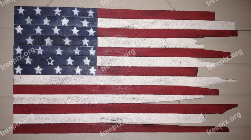 American Flag Starsandstripes Freedom Reclaimedwood Diy