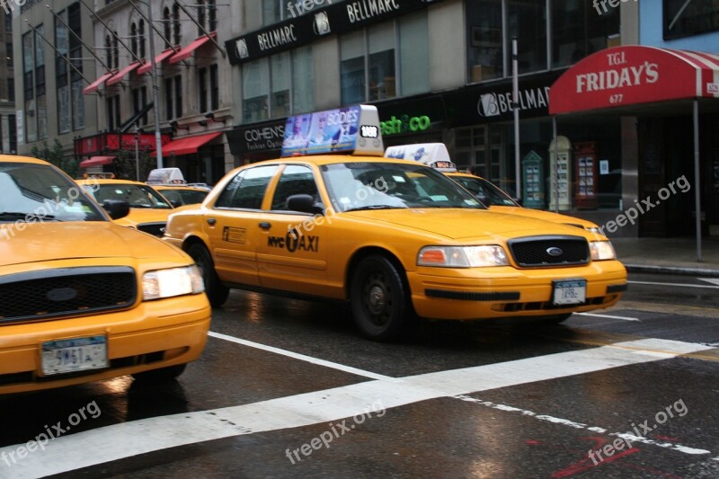 Manhattan Cab Avenue Free Photos