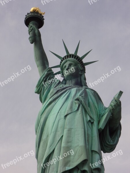 Statue Of Liberty New York Manhattan Free Photos