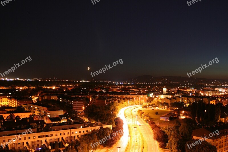 City Skyline Zagreb City Night Skyline