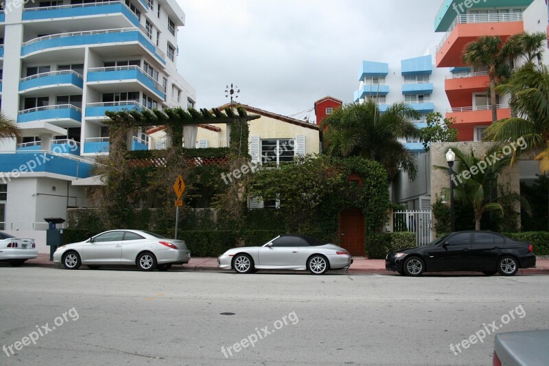 Ocean Drive Miami Beach Florida Beach Waterfront