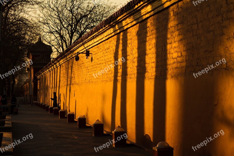 Sunset Light And Shadow Beijing Free Photos