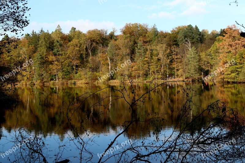 Lake Autumn Nature Bear Lake Stuttgart