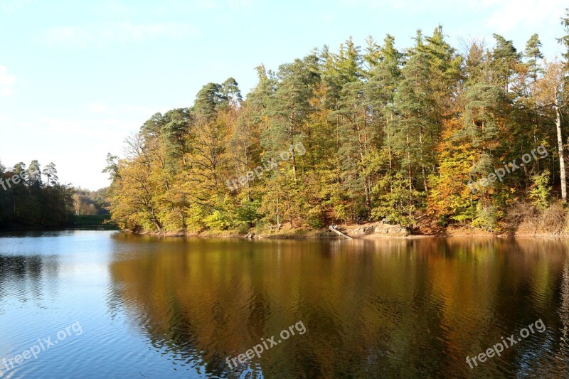 Lake Autumn Nature Bear Lake Stuttgart