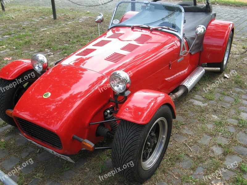 Old Car Auto Red Oldtimer Lotus