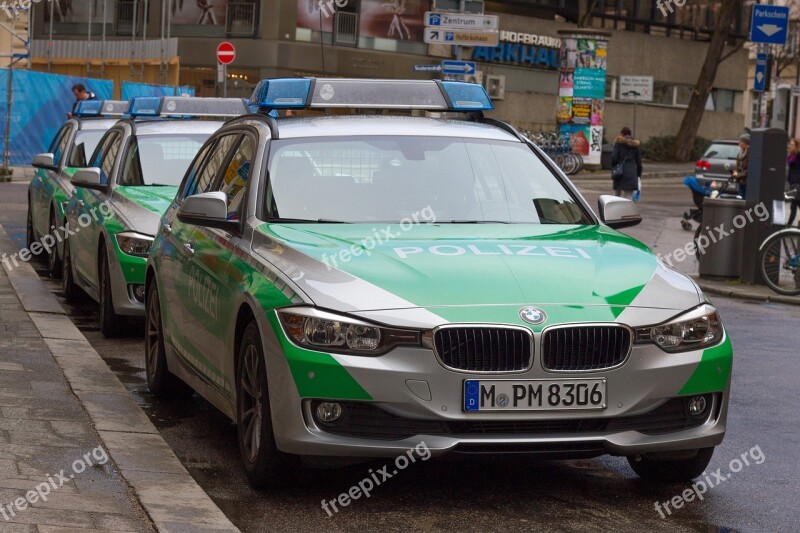 Police Auto Police Car Vehicle Green