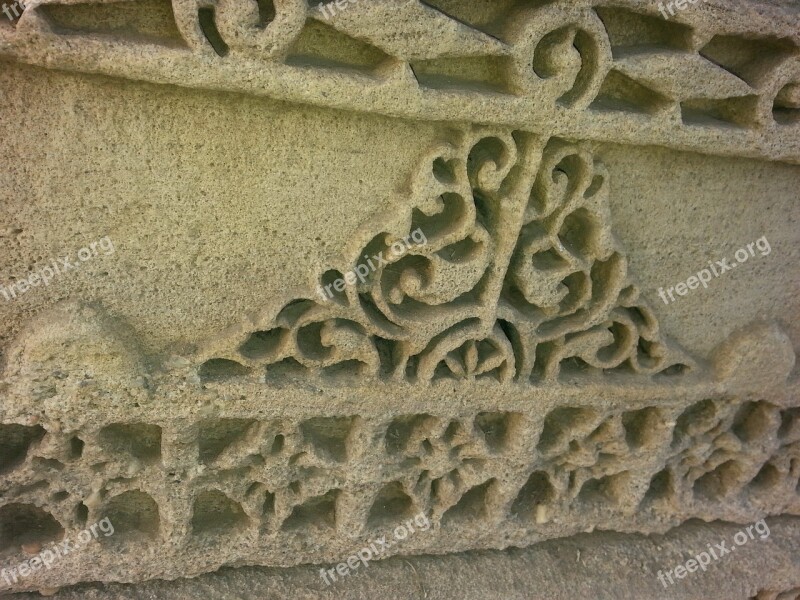 Carve Carving Stone Old Pattern