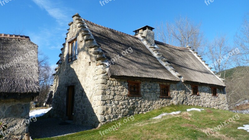 Grange Building Old Roofing Cottage