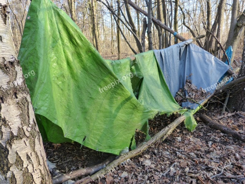 Old Tent Forest Camp Forget